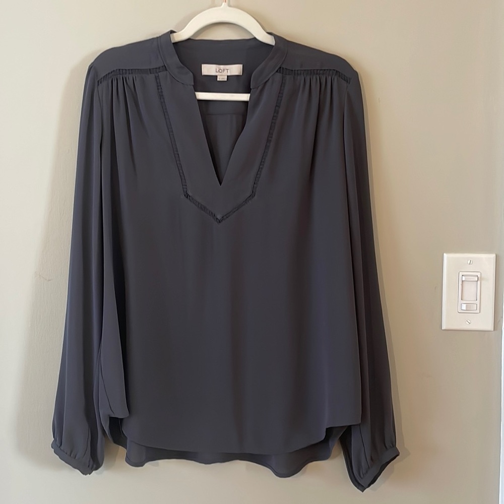 Loft long sleeve v neck blouse